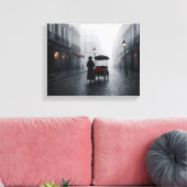 Parisian Fog and Roses Canvas Afdruk (Insitu (Woonkamer))