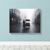 Parisian Fog and Roses Canvas Afdruk (Insitu (Houten vloer))
