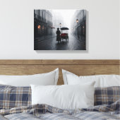 Parisian Fog and Roses Canvas Afdruk (Insitu (Slaapkamer))