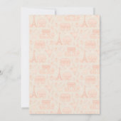 Parisian French Paris Toile Baby Shower Kaart (Achterkant)