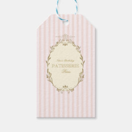 Parisian French Patisserie Vintage Party Pink Cadeaulabel
