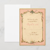 Parisian French Perfume Label Invitation RSVP (Voorkant / Achterkant)