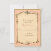 Parisian French Perfume Label Invitation RSVP Kaartje (Voorkant)