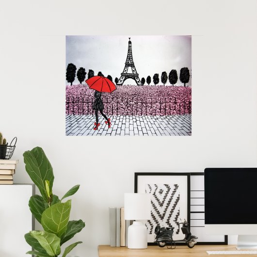 Parisian Girl Poster (Thuiskantoor)