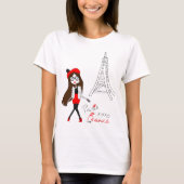 Parisian Girl T-shirt (Voorkant)