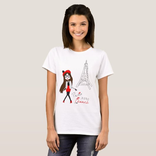 Parisian Girl T-shirt (Voorkant volledig)