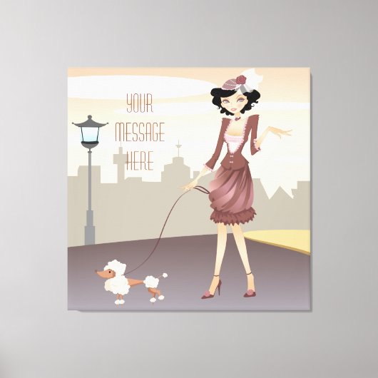 Parisian Girl Wrapped Canvas (Voorkant)