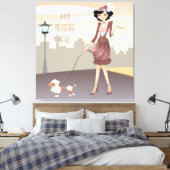 Parisian Girl Wrapped Canvas (Insitu (Slaapkamer))