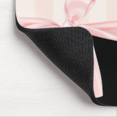 Parisian Girly Pink Stripes & Light Pink Bow Muismat (Hoek)