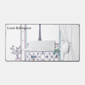 Parisian Haussmann Window View Aesthetic Bureaumat (Keyboard & Muis)