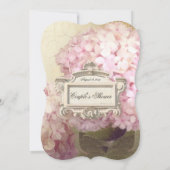 Parisian  Hydrangea Manor Couples Shower Kaart (Achterkant)