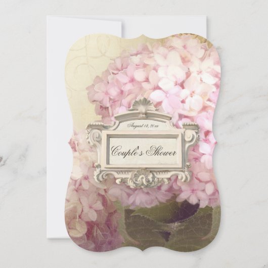 Parisian Hydrangea Manor Couples Shower Kaart (Achterkant)