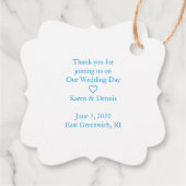 Parisian-inspired in Blue with a Romantic Wreath Bedankjes Labels (Achterkant)