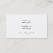 Parisian Lady on Black Visitekaartje (Achterkant)