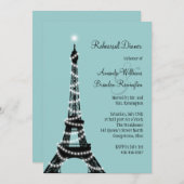 Parisian Lights Rehearsal Dinner Invitation Kaart (Voorkant / Achterkant)