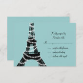 Parisian Lights RSVP (turquoise) (Voorkant / Achterkant)