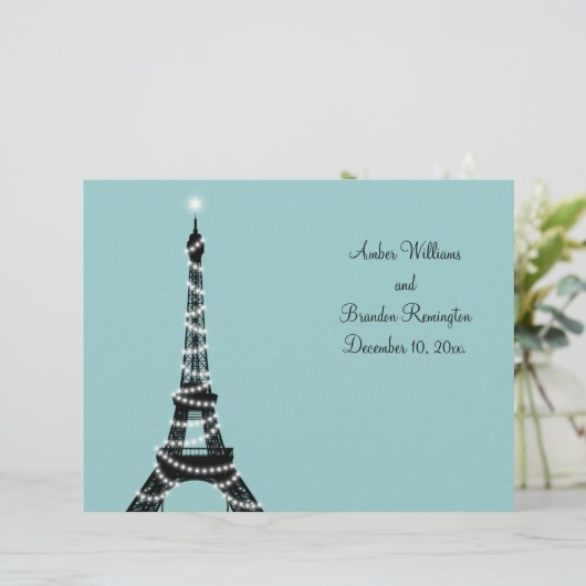 Parisian Lights Wedding Programme (Staand voorkant)