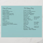 Parisian Lights Wedding Programme (Achterkant)