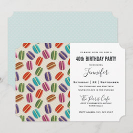 Parisian Macarons Patroon Kleurrijke Verjaardag Kaart