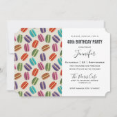 Parisian Macarons Pattern Colorful Birthday Kaart (Voorkant)