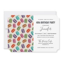 Parisian Macarons Pattern Colorful Birthday