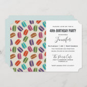 Parisian Macarons Pattern Colorful Birthday Kaart (Voorkant / Achterkant)