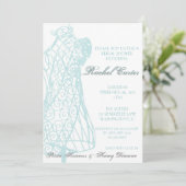 Parisian Mannequin Bridal Shower Kaart (Staand voorkant)