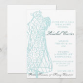 Parisian Mannequin Bridal Shower Kaart (Voorkant / Achterkant)