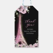 Parisian Oh La La Bridal Shower Cadeaulabel (Voorkant)