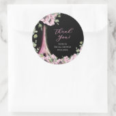 Parisian Oh La La Bridal Shower Ronde Sticker (Tas)