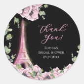 Parisian Oh la la Bruidsfeest Sticker (Voorkant)