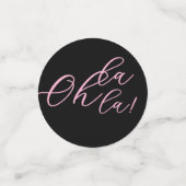Parisian Oh La La Bruiloftsfeest Confetti (Kleine voorkant)