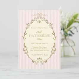 Parisian Patisserie French Vintage Style Pink Kaart