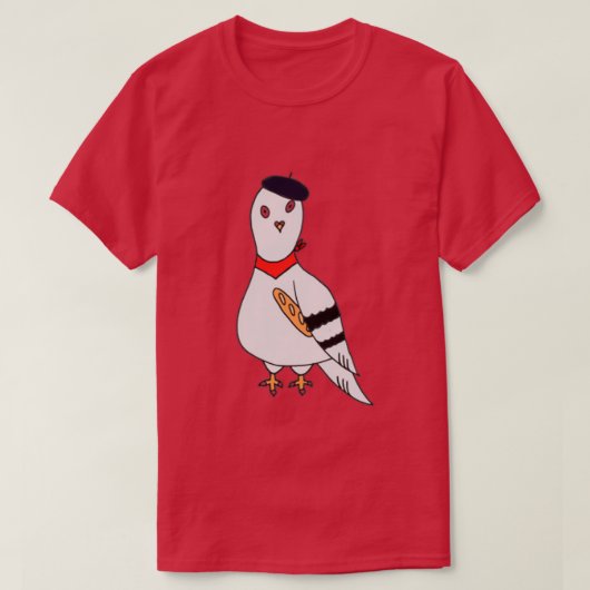 Parisian Pigeon T-shirt (Design voorkant)