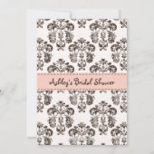 Parisian Pink Bridal Shower Invitations Kaart (Achterkant)