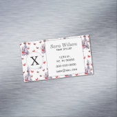 Parisian Romantic Paars Eiffeltoren Butterflies Visitekaartje Magneet (Voorbeeld)