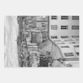 Parisian Rooftops - Wrapping Paper Sheet Set of 3 (Voorkant)