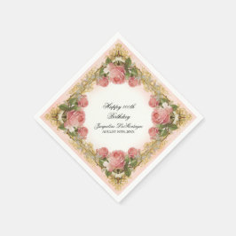 Parisian Roos Manor House Birthday Party Servet