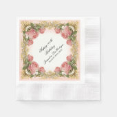 Parisian  Roos Manor House Birthday Party Servetten (Voorkant)