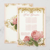 Parisian Roos Manor House Couples Kaart (Voorkant / Achterkant)