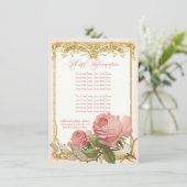 Parisian Roos Manor House Couples Kaart (Staand voorkant)