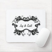 Parisian Scrolls Jouw tekst Muismat (Met muis)