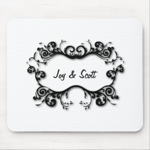 Parisian Scrolls Jouw tekst Muismat