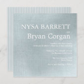 Parisian - sky blue striped bruiloft kaart (Voorkant / Achterkant)