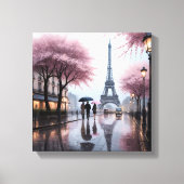 Parisian Spring Rain Canvas Afdruk (Voorkant)