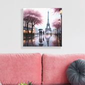 Parisian Spring Rain Canvas Afdruk (Insitu (Woonkamer))