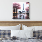 Parisian Spring Rain Canvas Afdruk (Insitu (Slaapkamer))