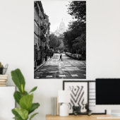 Parisian Street en Sacre Coeur - Poster (Thuiskantoor)