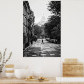 Parisian Street en Sacre Coeur - Poster (Keuken)