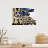 Parisian Street Signs Poster (Keuken)